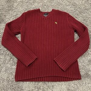 Men's maroon Abercrombie & Fitch Sweater